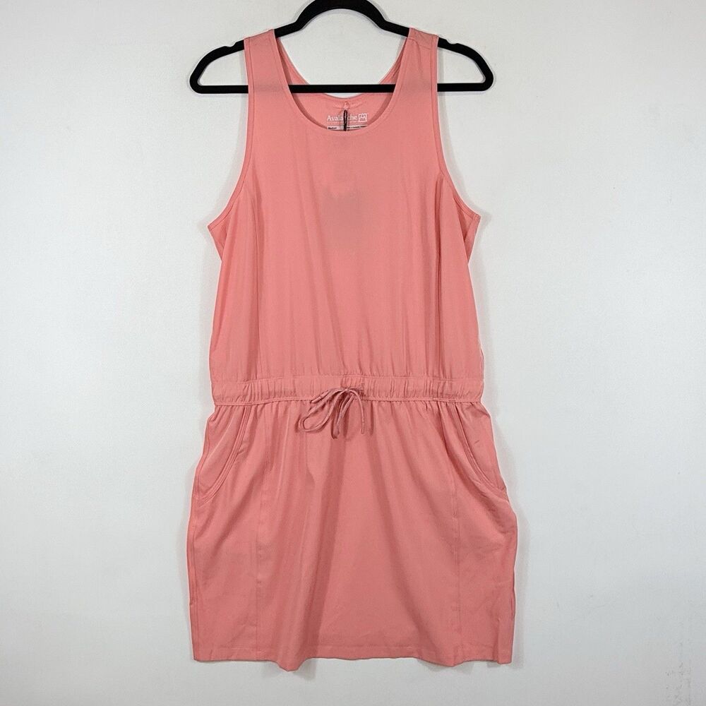 NEW Avalanche Womens Medium Coral Active Lightweight Woven Tank Pockets Dress - Picture 1 of 6